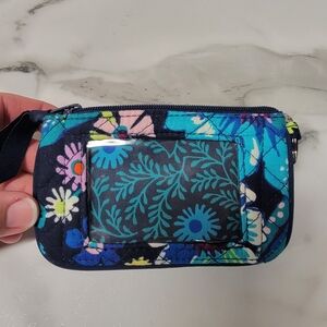 Vera Bradley Floral Blue and Black Wallet